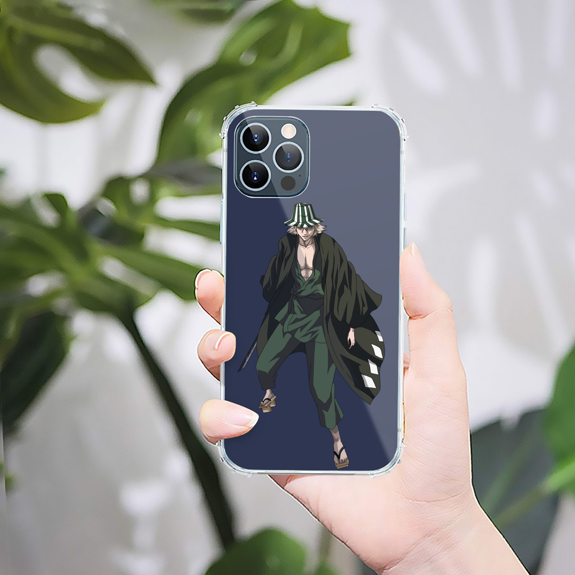 （画像用） "ブリーチ 浦原 喜助（うらはら きすけ） BLEACH Urahara Kisuke " 【iPhone 12シリーズ対応】透明スマホケース（クリアソフトケース）